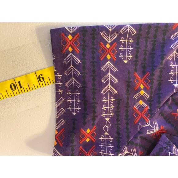 LuLaRoe Purple A-Line Carly Dress Geometric Arrow Print Small - Picture 11 of 11